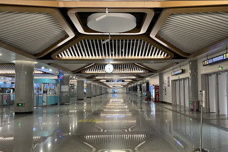 Xi'an Metro 10 Line Custom Decorative Ceiling And Wall System Project