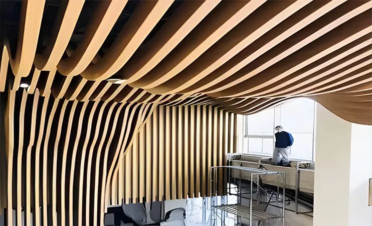 cured metal ceiling