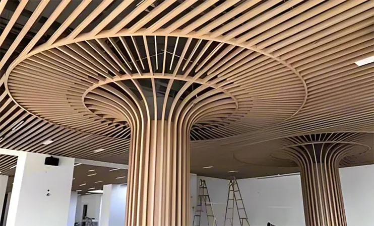ceiling tiles suspended